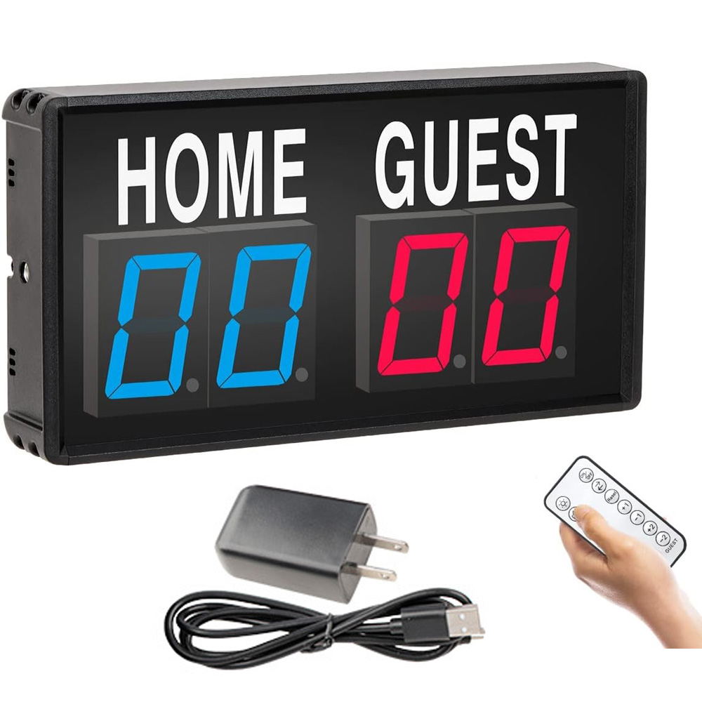 Table Tennis Score - Portable 4 Digit LED Scoreboard Digital