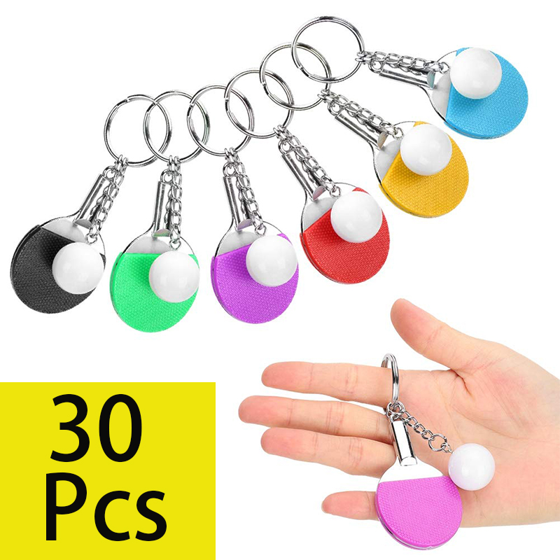 Table Tennis Hong Kong - 30Pcs Mini Table Tennis Racket Keychain