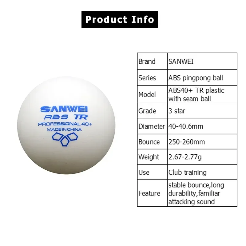 SANWEI-ABS TR 3 Star Table Ten - Table Tennis Hong Kong 评论和价格