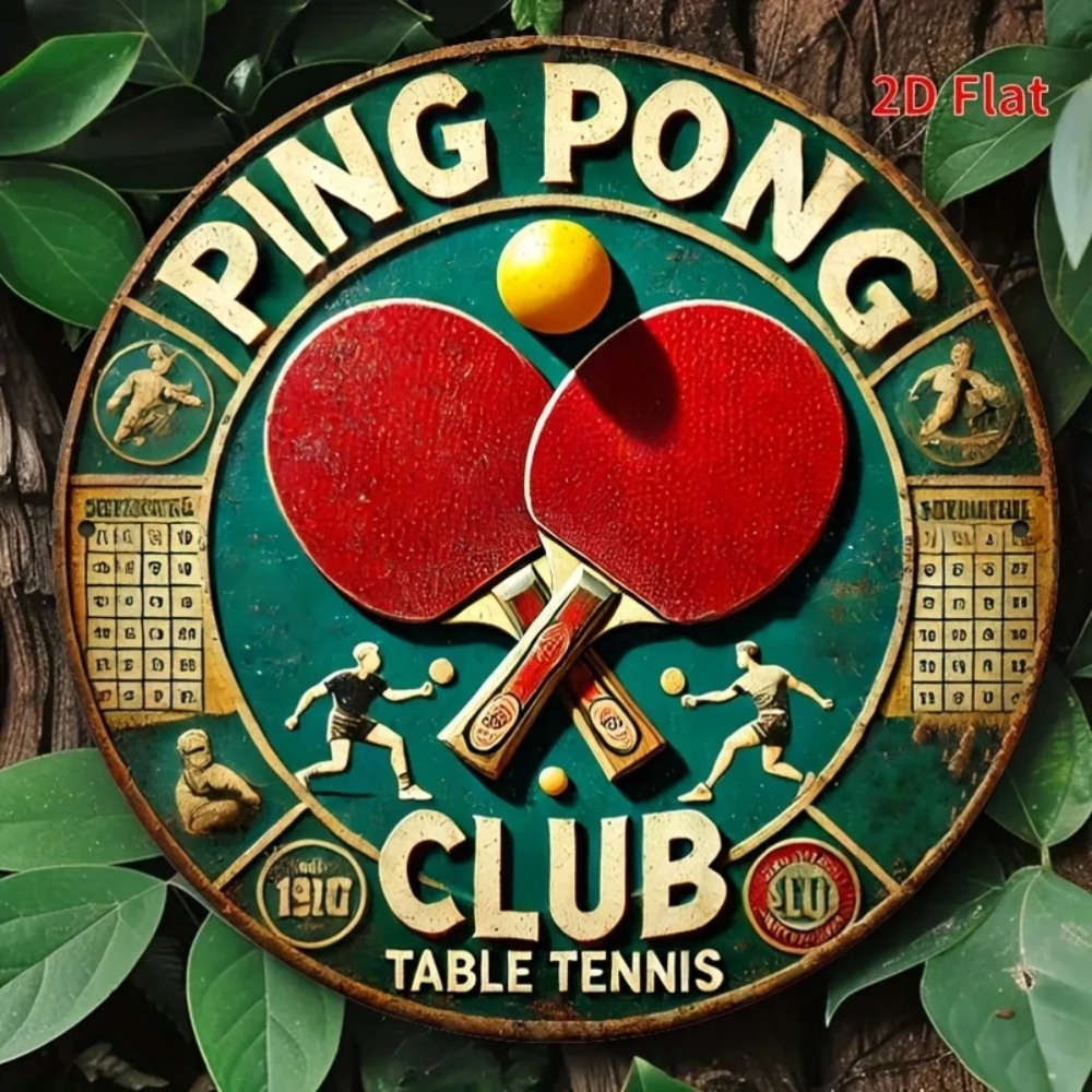 2D Flat Vintage Ping Pong Club - Table Tennis Dimension 评论和价格