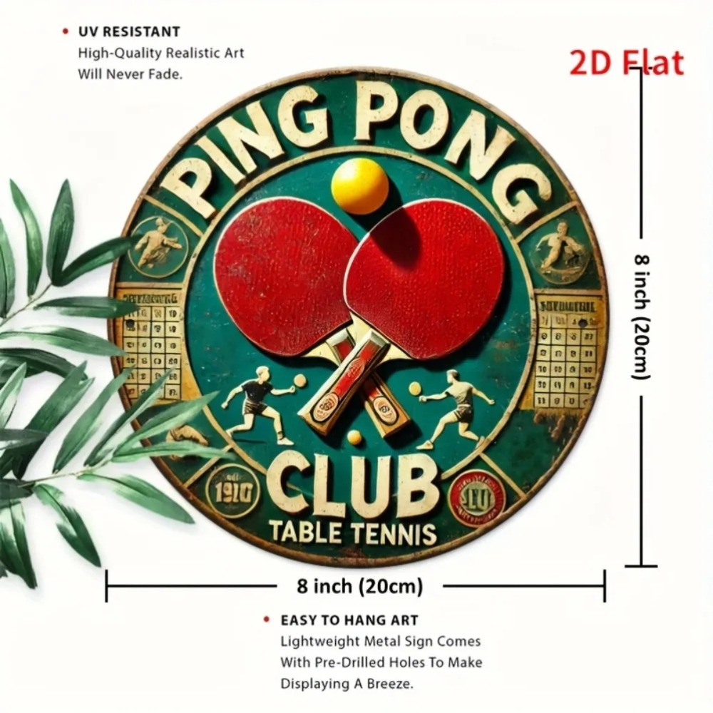 2D Flat Vintage Ping Pong Club - Table Tennis Dimension 评论和价格