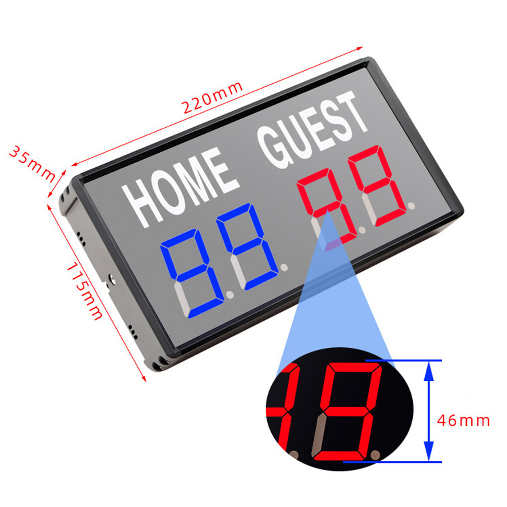 Portable 4 Digit LED Scoreboar - Table Tennis Score 评论和价格