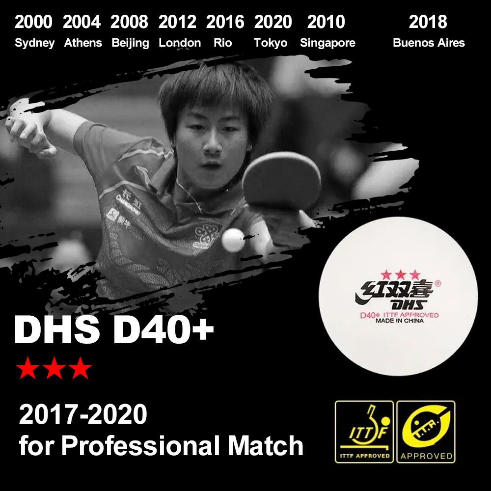 DHS D40+ DJ40+ Ping Pong Balls - Table Tennis Single 评论和价格